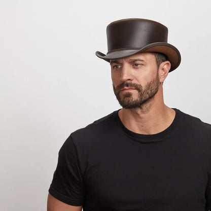 Bromley | Mens Leather Top Hat