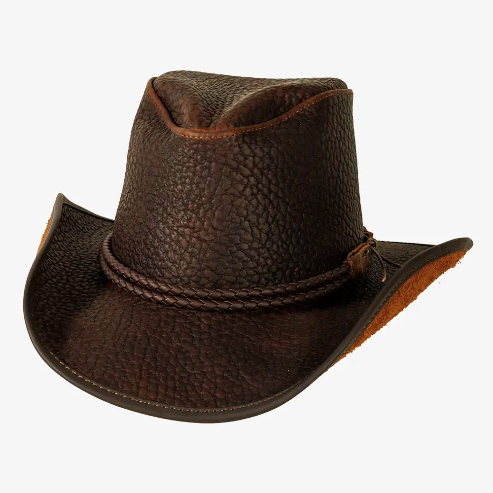Butte | Mens Brown Western Genuine Leather Cowboy Hat