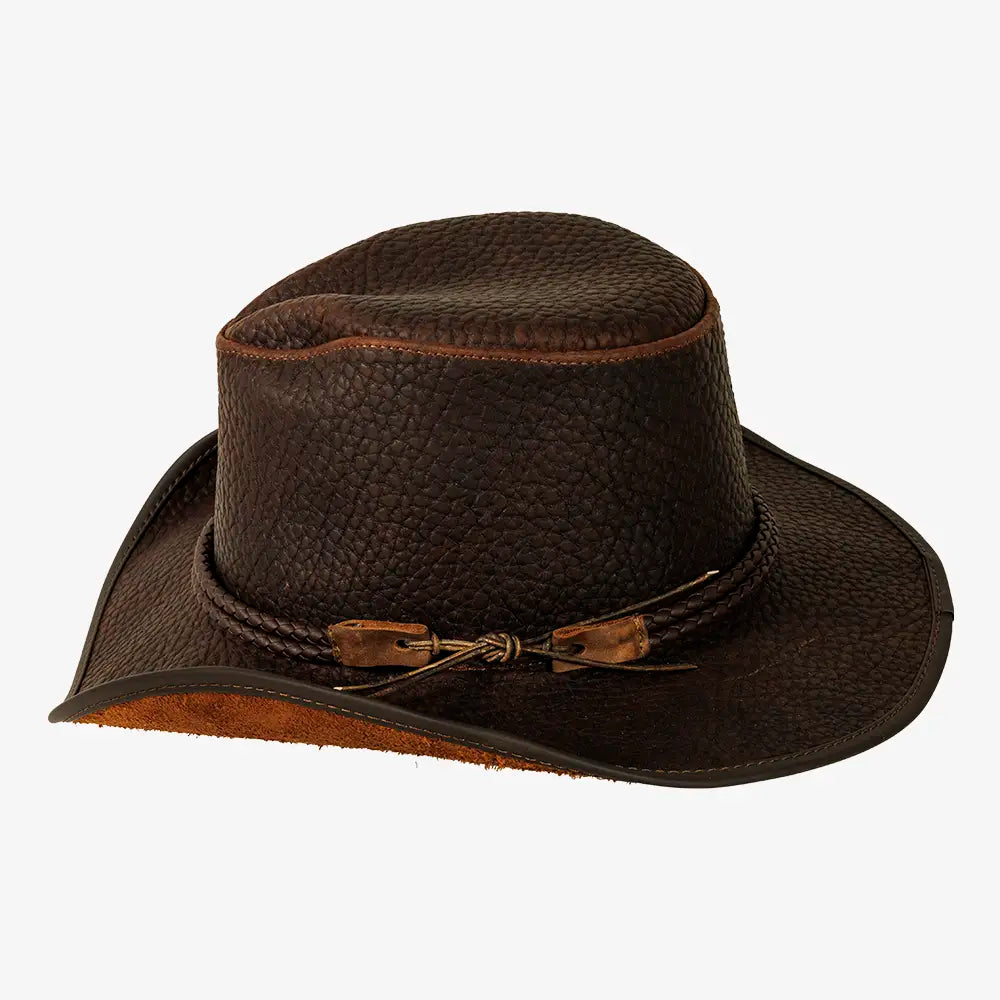 Butte | Mens Brown Western Genuine Leather Cowboy Hat