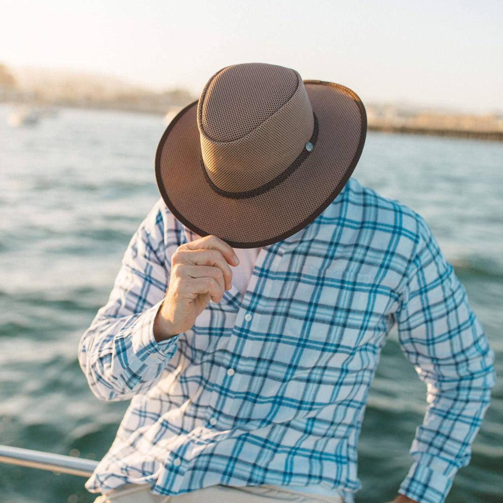 Cabana Walnut Mesh Sun Hat with UPF Rating by American Hat Makers