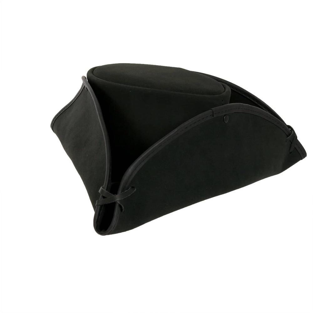 Blackbeard Pirate Cowhide Leather Hat by American Hat Makers angled view