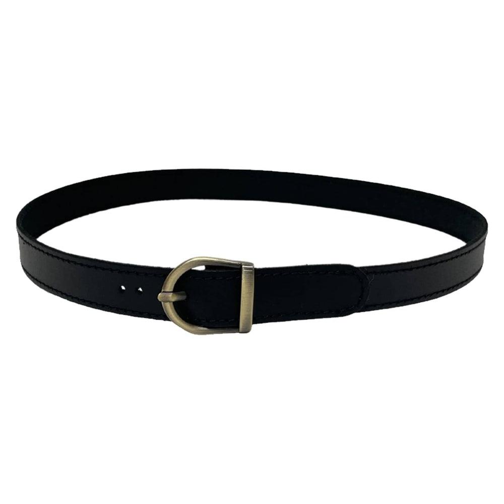 Carriage Black Leather Band with buckle by American Hat Makers