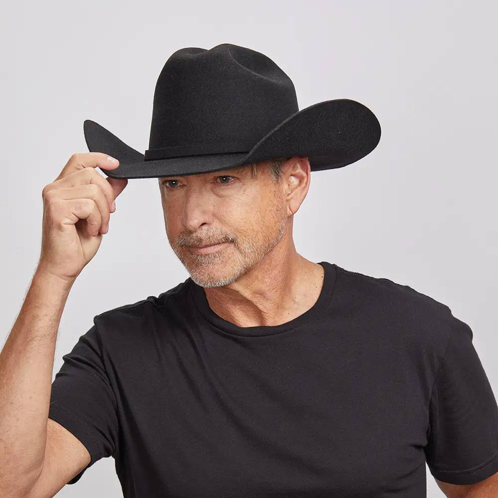 Cattleman Black | Mens Felt Black Cowboy Hat