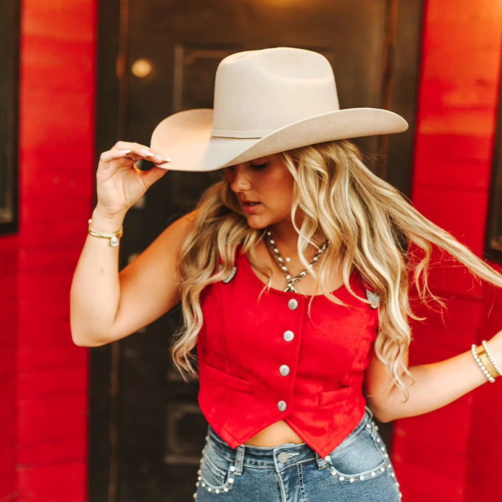 Cattleman | Womens Felt Cowgirl Hat with Western Hat Band