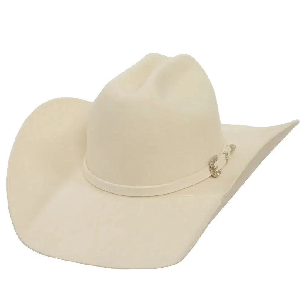 cattleman white cowboy hat angled view