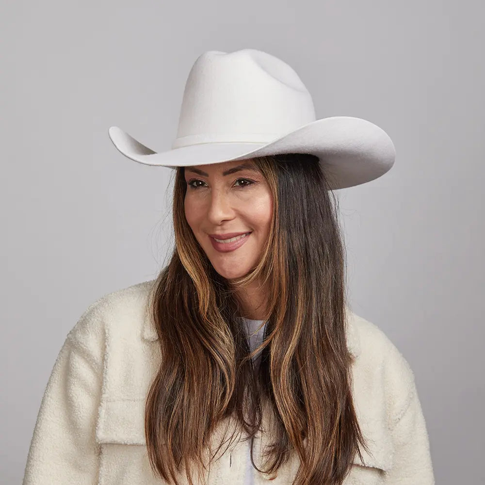 Cattleman White | Womens Felt White Cowgirl Hat