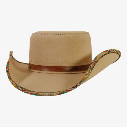 Charro | Womens Latte Genuine Suede Leather Cowgirl Hat
