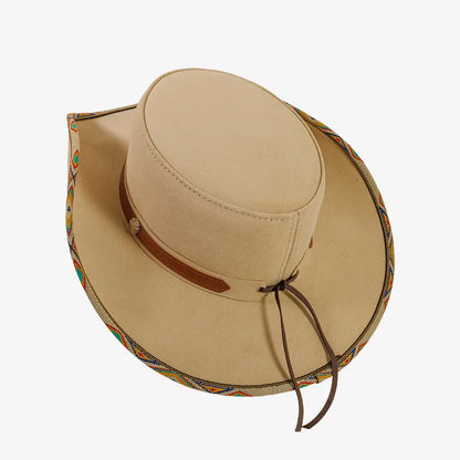 Charro | Mens Latte Genuine Suede Leather Cowboy Hat