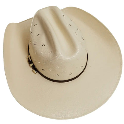 Chief Mens Ivory Sttaw Cowboy Hat Top View