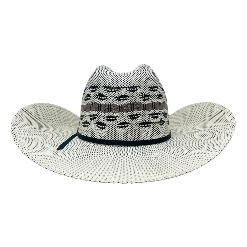 A back view of Cisco Cream Wide Brim Straw Hat 