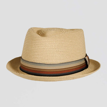 Cortez | Womens Natural Paper Braid Straw Pork Pie Hat