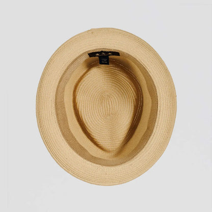 Cortez | Womens Natural Paper Braid Straw Pork Pie Hat
