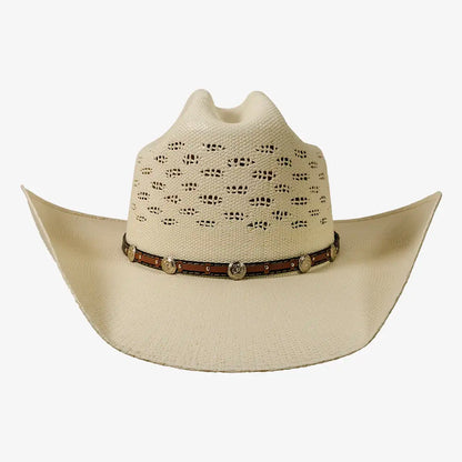 Coyote | Womens Bangora Straw Cattleman Crown Cowgirl Hat
