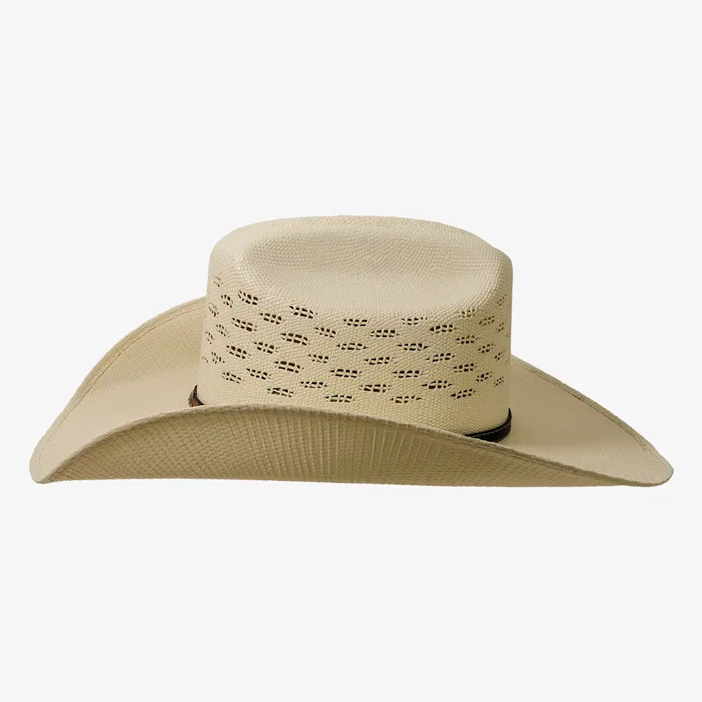 Coyote | Mens Bangora Straw Cattleman Crown Cowboy Hat