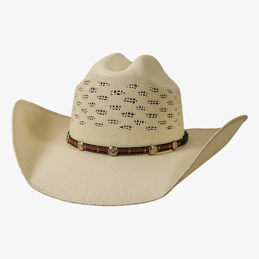 Coyote | Womens Bangora Straw Cattleman Crown Cowgirl Hat