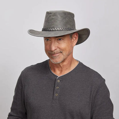 Crusher | Mens Crushable Leather Outback Hat