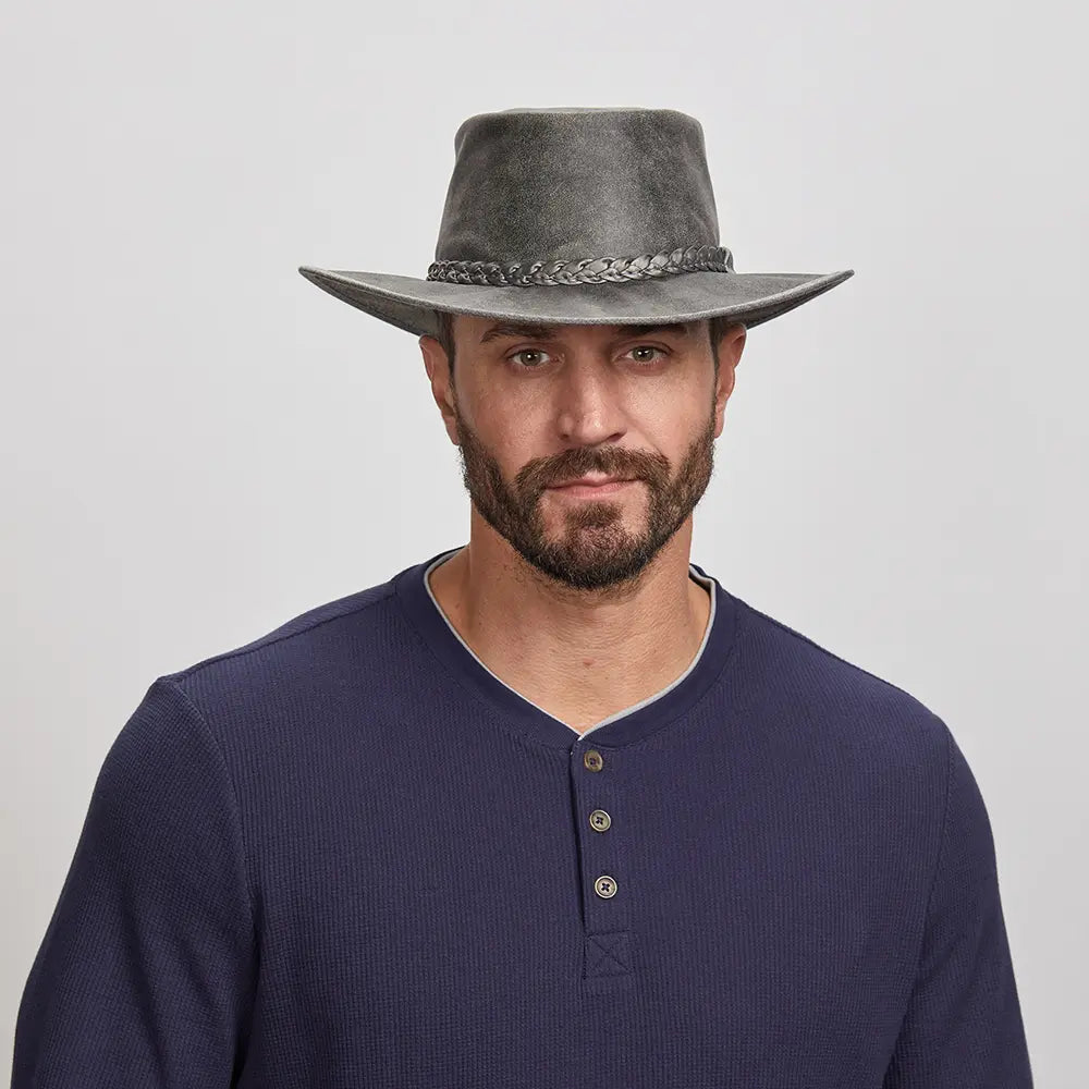 Crusher | Mens Crushable Leather Outback Hat