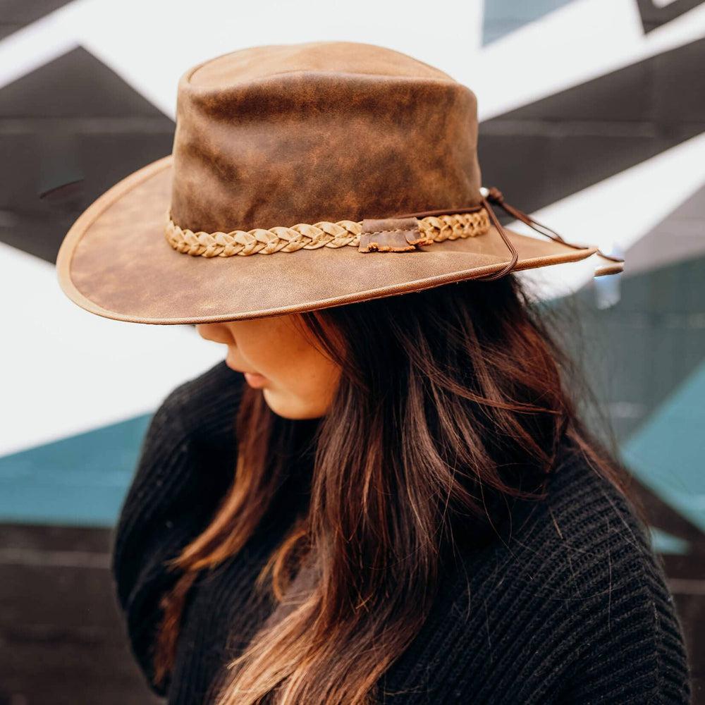 Crusher Copper Outback Leather Hat by American Hat Makers