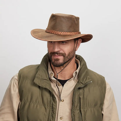 Crusher | Mens Crushable Leather Outback Hat