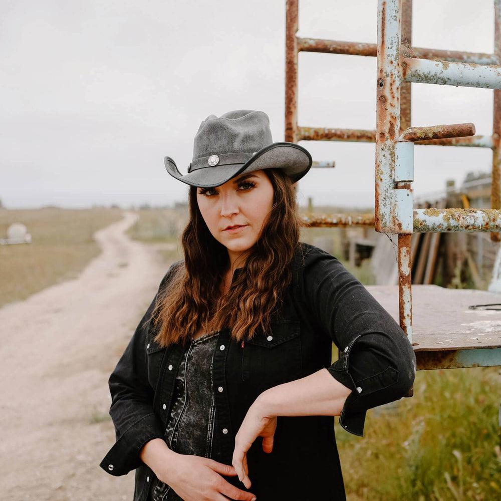 Cyclone Asphalt Leather Cowboy Hat by American Hat Makers