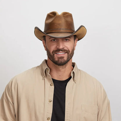 Cyclone | Mens Leather Cowboy Hat