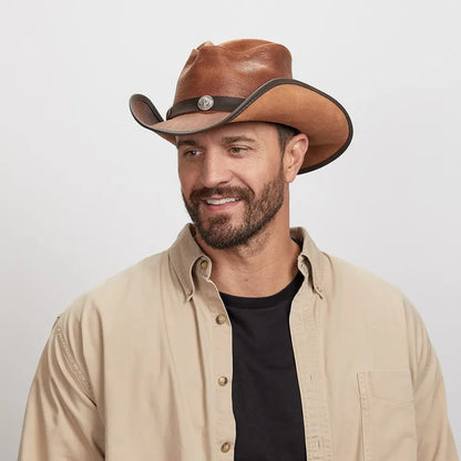 Cyclone | Mens Leather Cowboy Hat