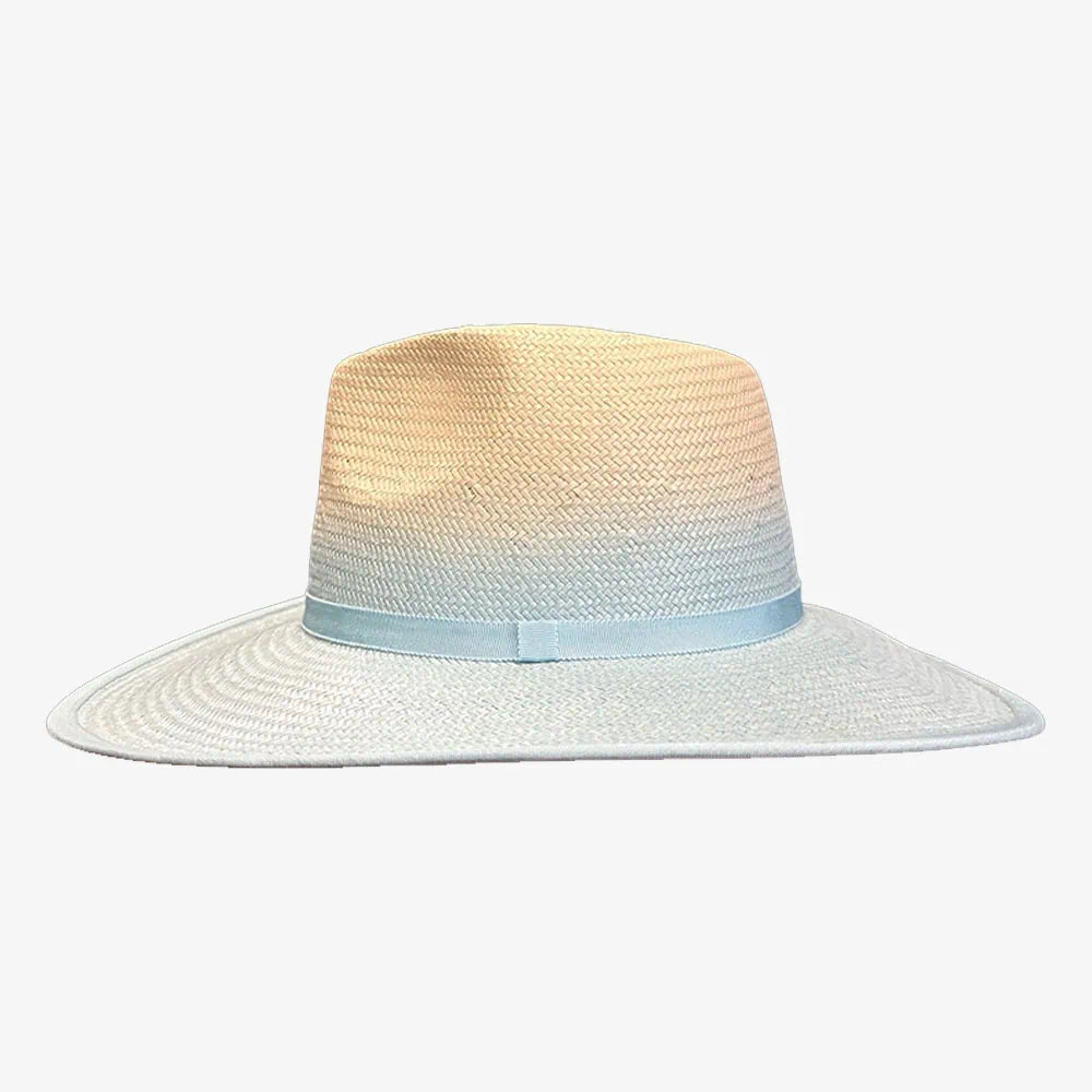 Day Tripper | Mens Baby Blue Straw Wide Brim Sun Hat