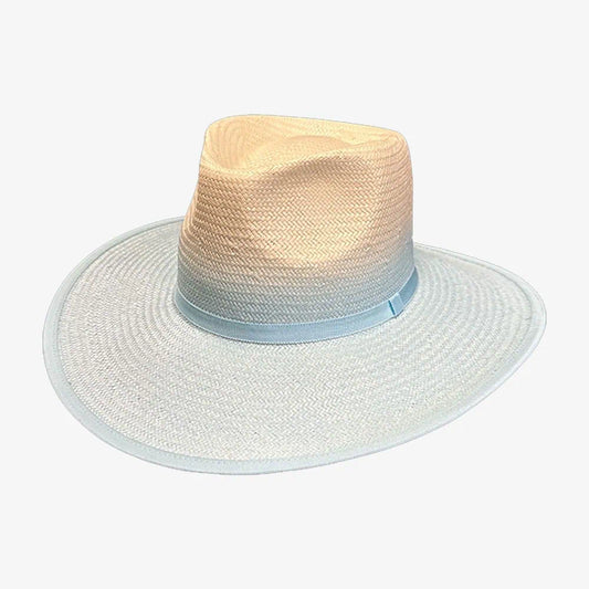 Day Tripper | Mens Baby Blue Straw Wide Brim Sun Hat