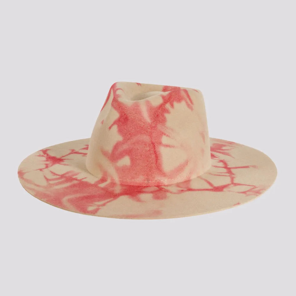 Demi | Womens Tie Dye Wool Felt Fedora Hat