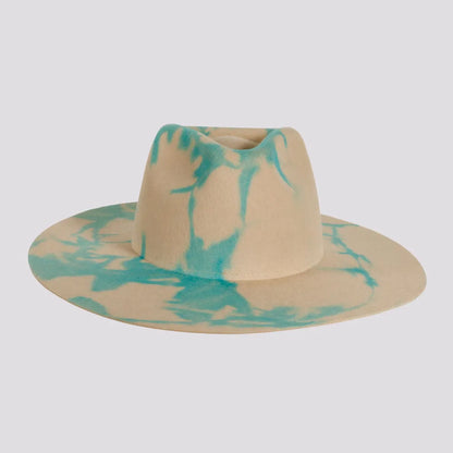 Demi | Womens Tie Dye Wool Felt Fedora Hat