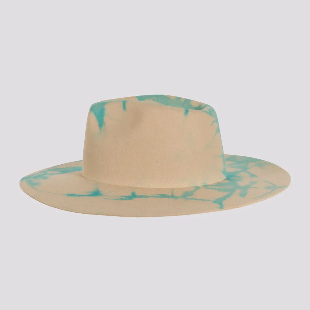 Demi | Womens Tie Dye Wool Felt Fedora Hat