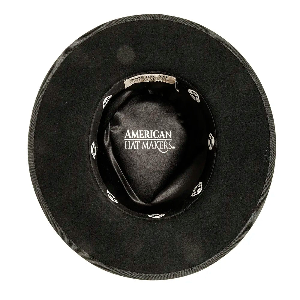 Denali Black Felt Fedora Inner View