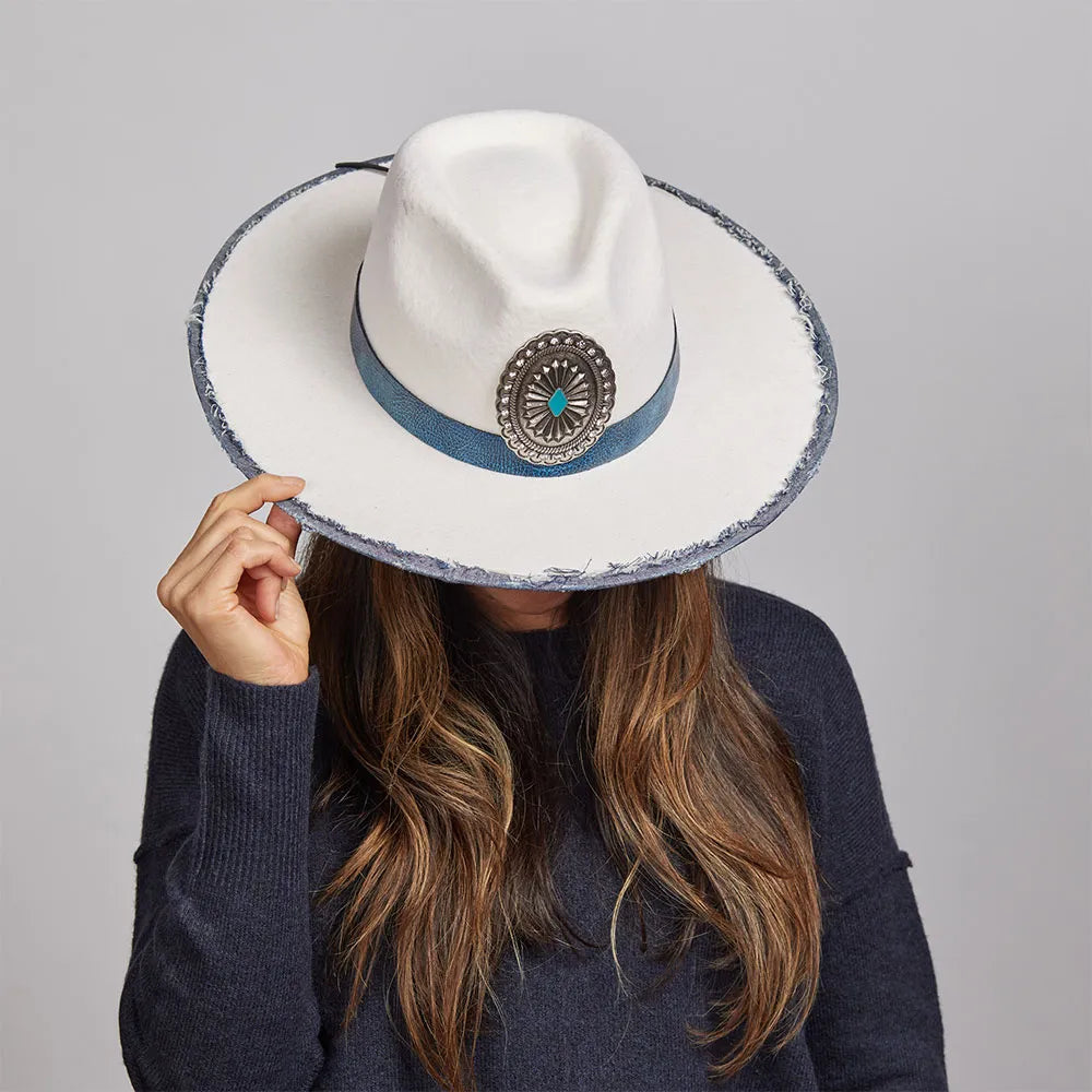 Denim N' Glam | Womens Wide Brim Felt Fedora Hat