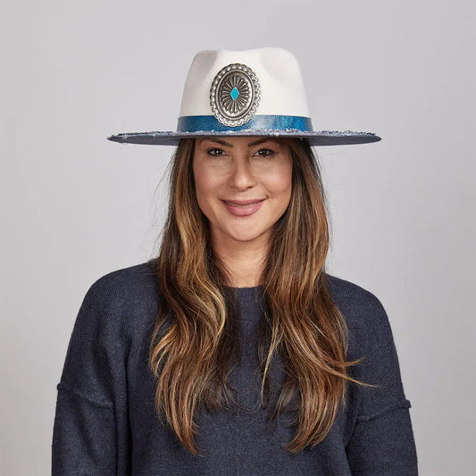 Denim N' Glam | Womens Wide Brim Felt Fedora Hat