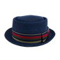 Detroit Navy Sun Straw Hat Front View