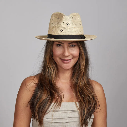 Dimitri | Womens Straw Fedora Hat