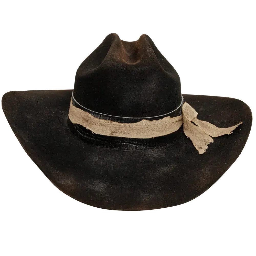 dirty cantina black cowboy hat front view