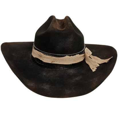 dirty cantina black cowboy hat front view