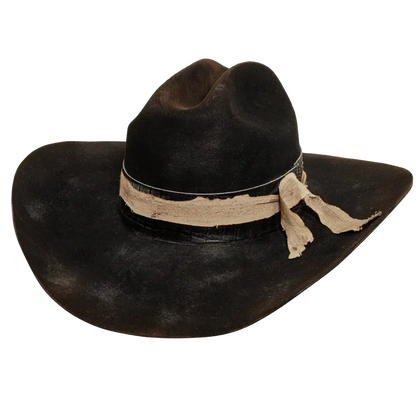 dirty cantina black cowboy hat angled view