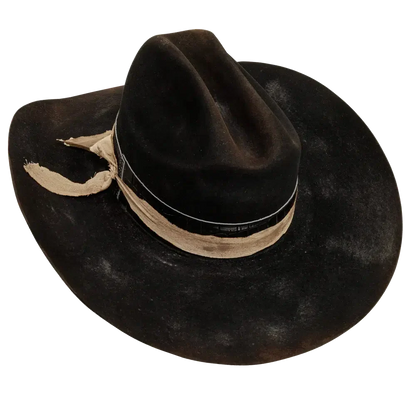 dirty cantina black cowboy hat back view