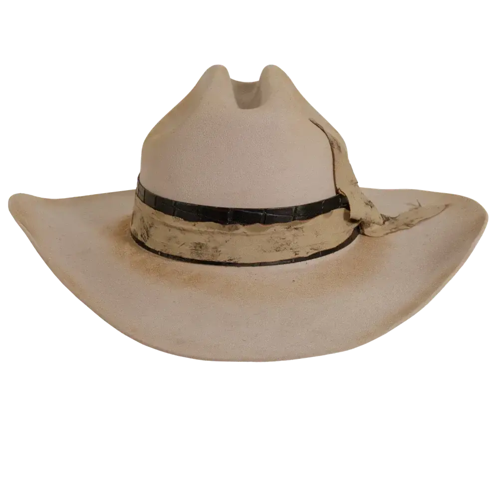 dirty cantina silver belly cowboy hat front view