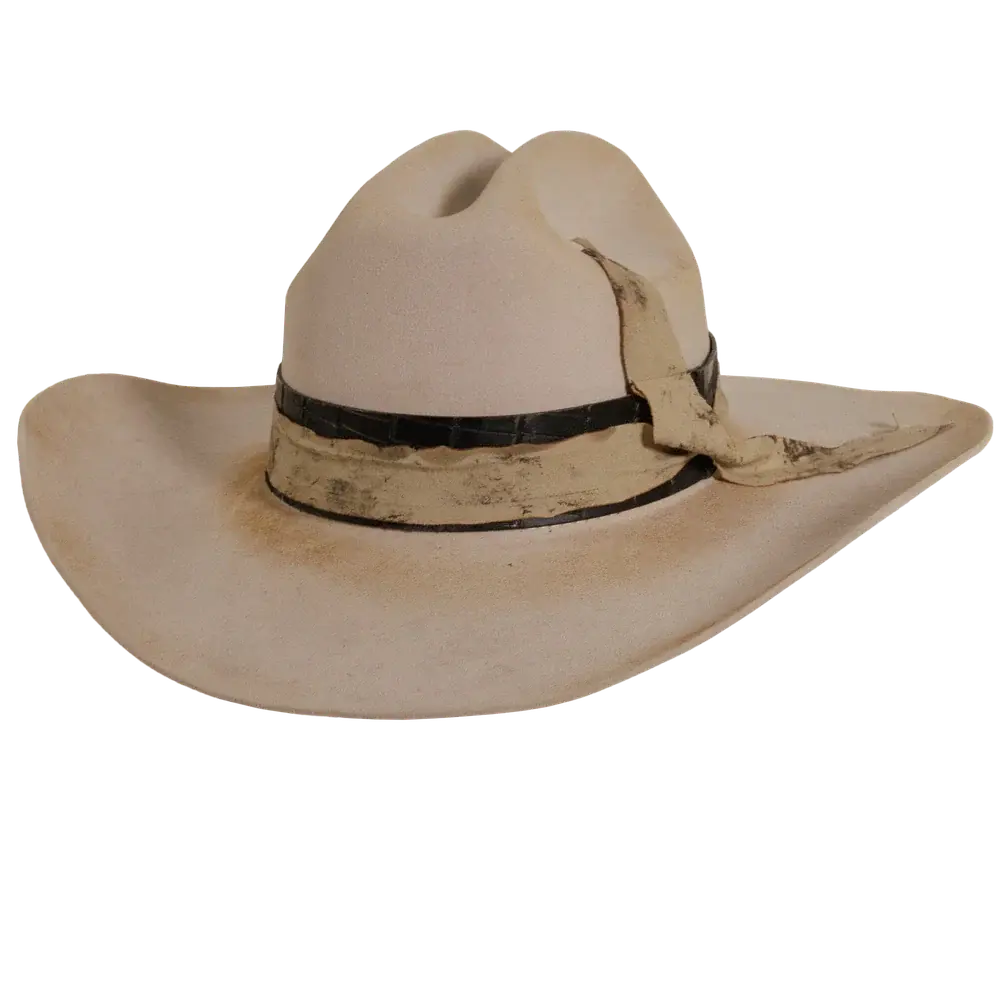 dirty cantina silver belly cowboy hat front view