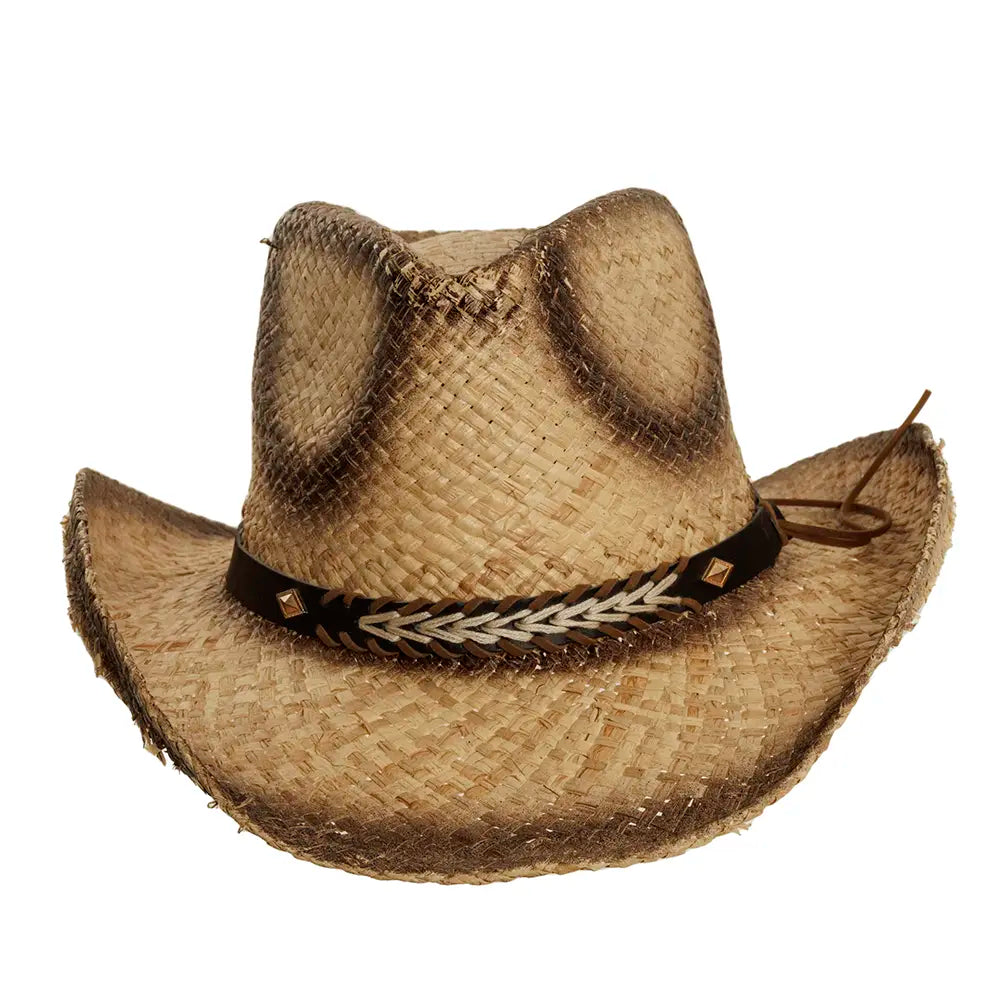 Dodge Natural Straw Cowboy Hat Angled View