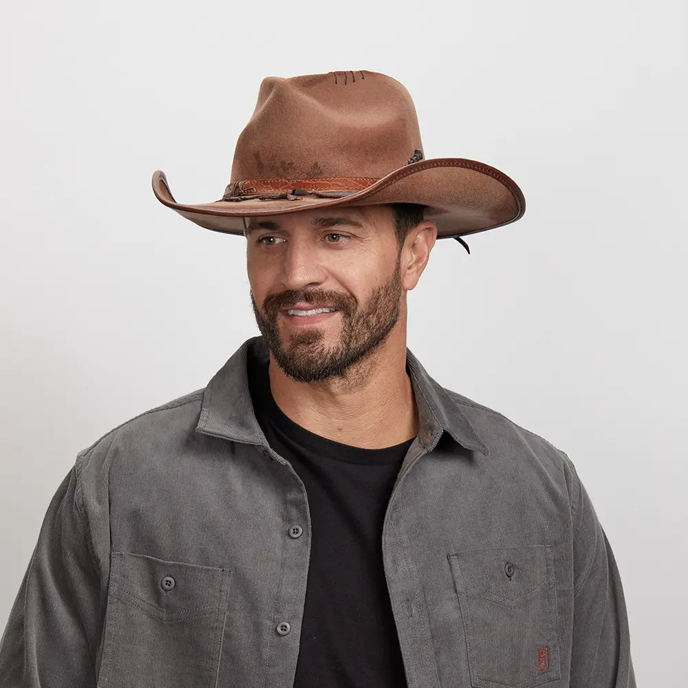 Duke | Mens Brown Felt Cowboy Hat