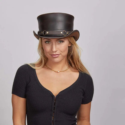 El Dorado SR2 | Womens Leather Top Hat with SR2 Hat Band