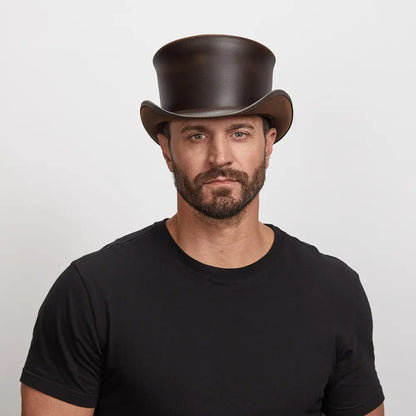 El Dorado | Mens Leather Top Hat