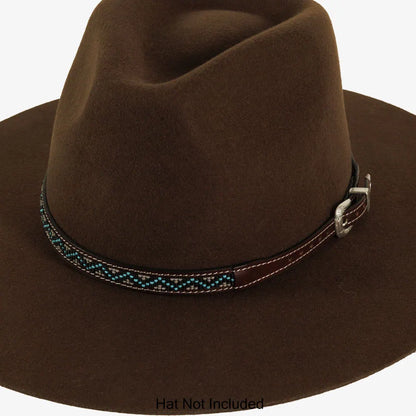 Elan | Leather Hat Band with Three Piece Buckle
