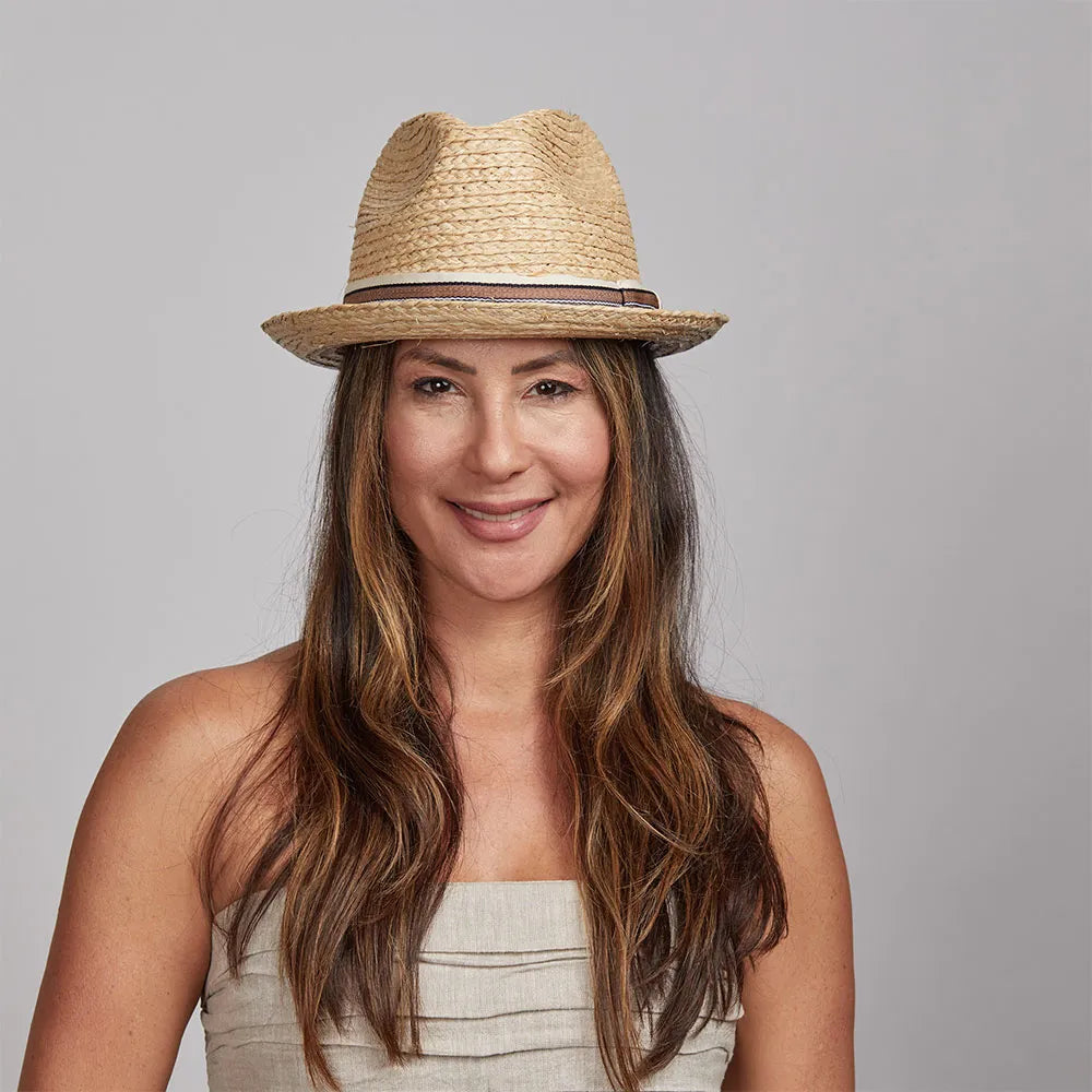 Elias | Womens Straw Fedora Hat