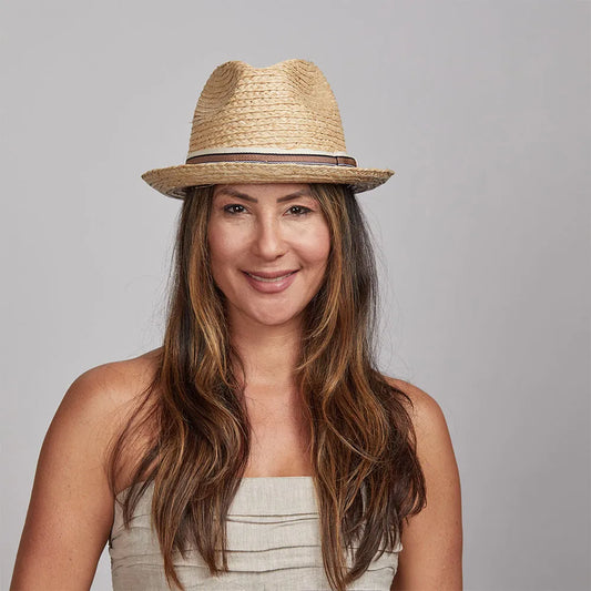 Elias | Womens Straw Fedora Hat