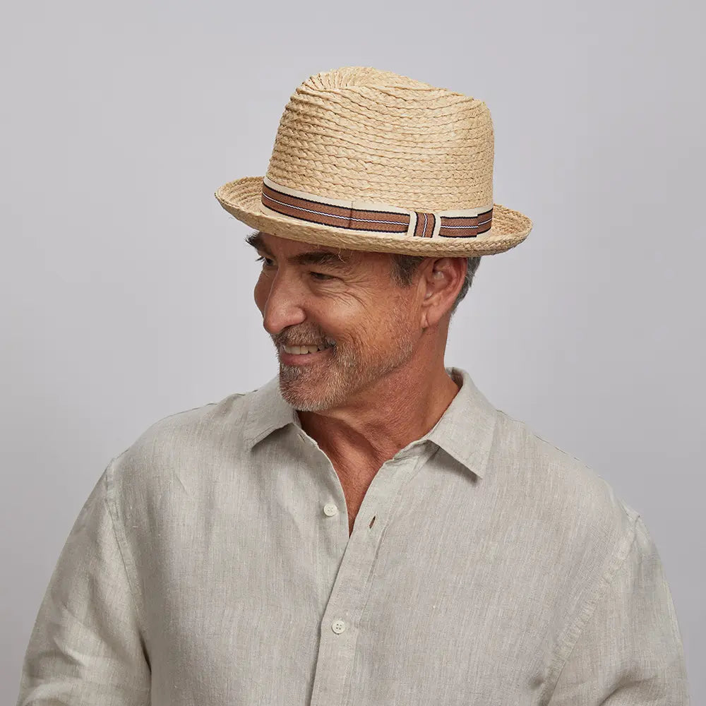 Elias | Mens Straw Fedora Hat